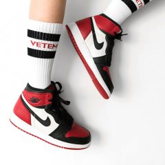 High Top Trainers in Red, Black and White [Tags]